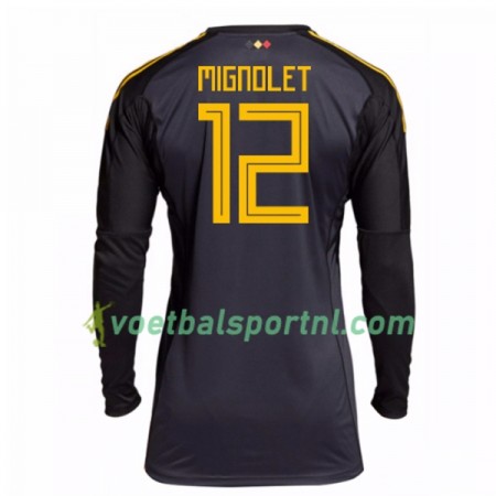 België Mignolet 12 Doelman Thuis Shirt WK voetbal 2018 L/S